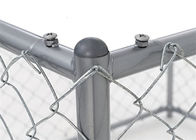 8 stóp x 50 stóp ogrodzenie z ogniwa łańcucha z drutem kolczastym dla wysokiego poziomu bezpieczeństwa