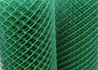 Rombowy, powlekany zielonym łańcuszkiem ogrodzenie z łańcuchem o wielkości otworu od 50 mm do 70 mm