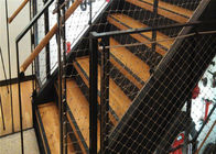 SS316 Balustrada z siatki schodowej w kształcie rombu Dostosowany rozmiar panelu
