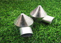 Polerowane srebrne aluminiowe łańcuszkowe ogrodzeniowe nasadki kulowe 2.56''X3.74 '' Łatwa instalacja
