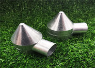 Polerowane srebrne aluminiowe łańcuszkowe ogrodzeniowe nasadki kulowe 2.56''X3.74 '' Łatwa instalacja