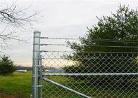 Wysokie bezpieczeństwo 8-stopowe ocynkowane stalowe ogrodzenie ogniowe 9 Gauge z drutem kolczastym