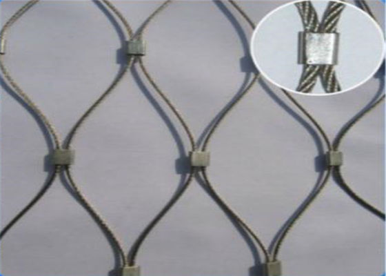 Architektoniczna metalowa siatka linowa, karbowana siatka ze stali nierdzewnej